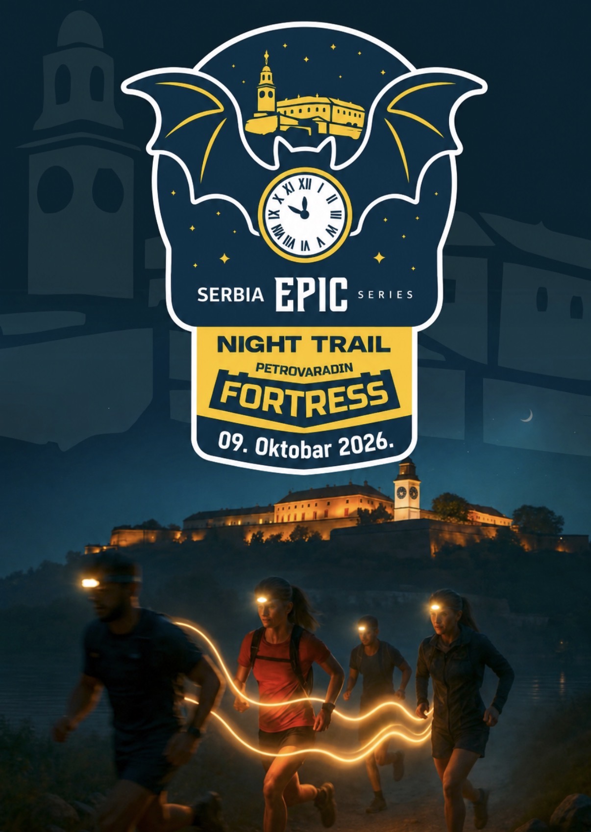 Petrovaradin Fortress NIGHT trail Serbia EPIC 2026